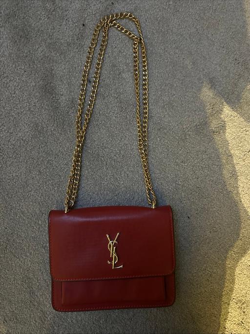  — YSL Sunset shoulder bag Medium Red Leather