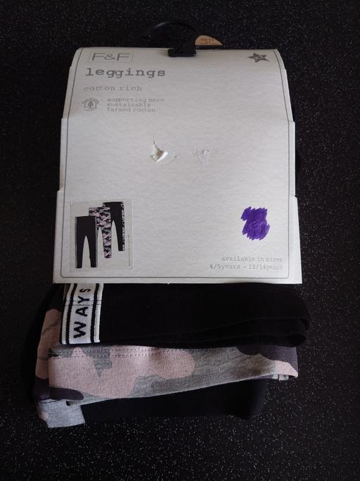  — Girls pack of 3 leggings size 10-11 years