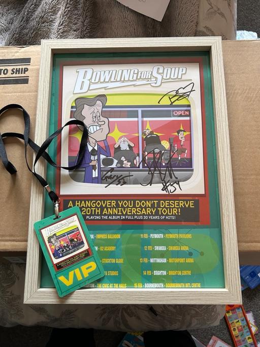  — Signed bowling for soup poster