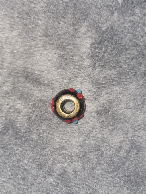  — Hallmarked Silver and Murano Glass Charm