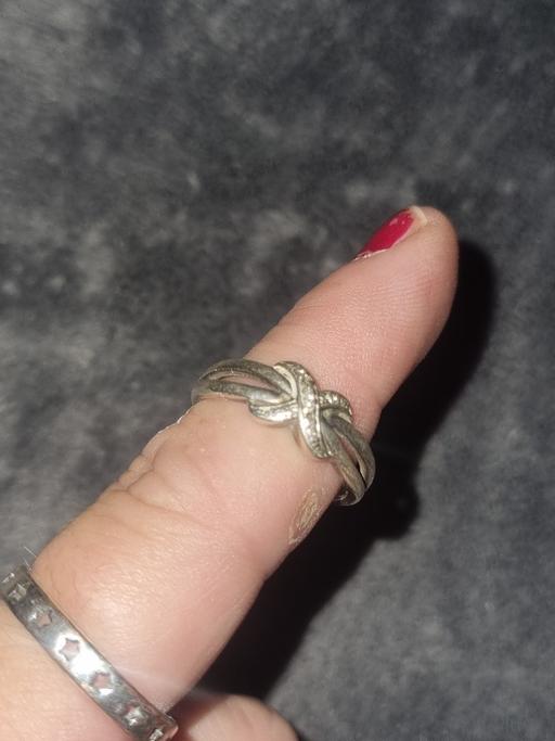  — Real diamonds and Hallmarked Silver ring