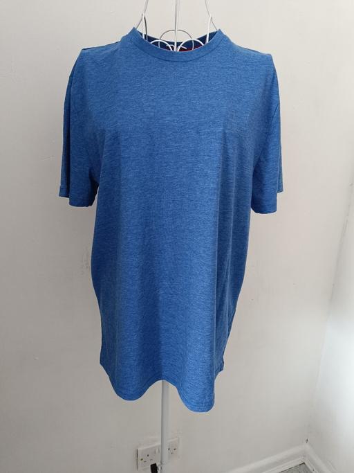  — Tu Man Blue Heather Crew Neck T-Shirt – Size