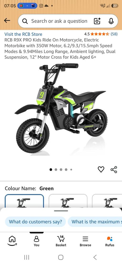  — kids dirt bike
