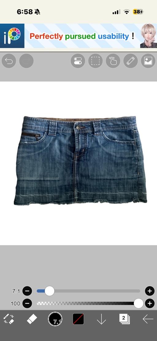  — mini denim skirt
