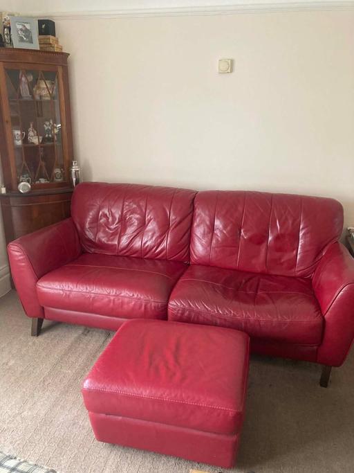  — Sofas (2) and footstool FREE
