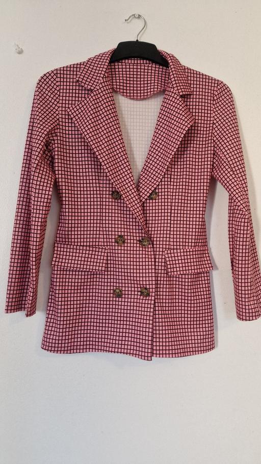  — Made in Italy Pink & Black Grid Check Double-