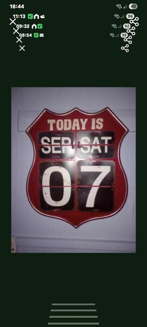  — metal sign 