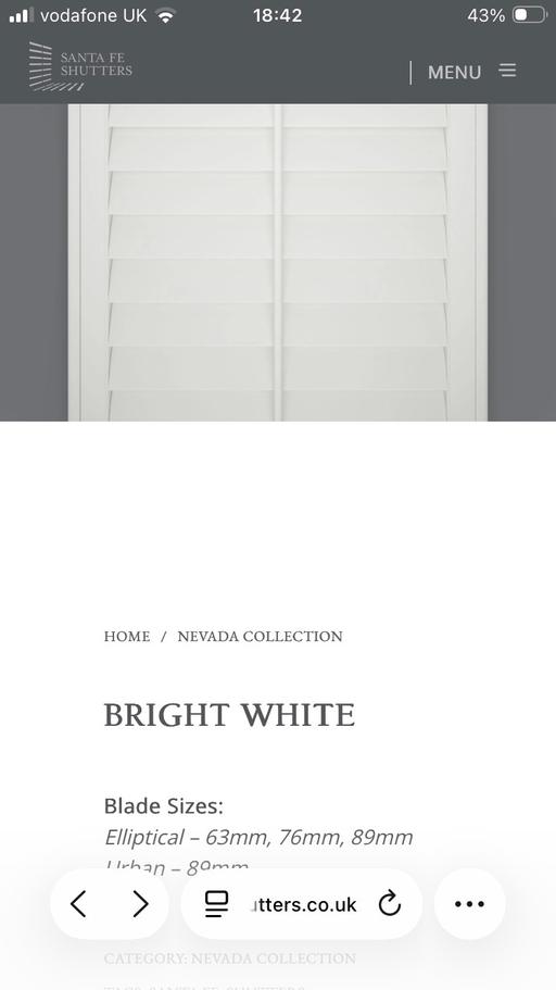  — Window shutter blind