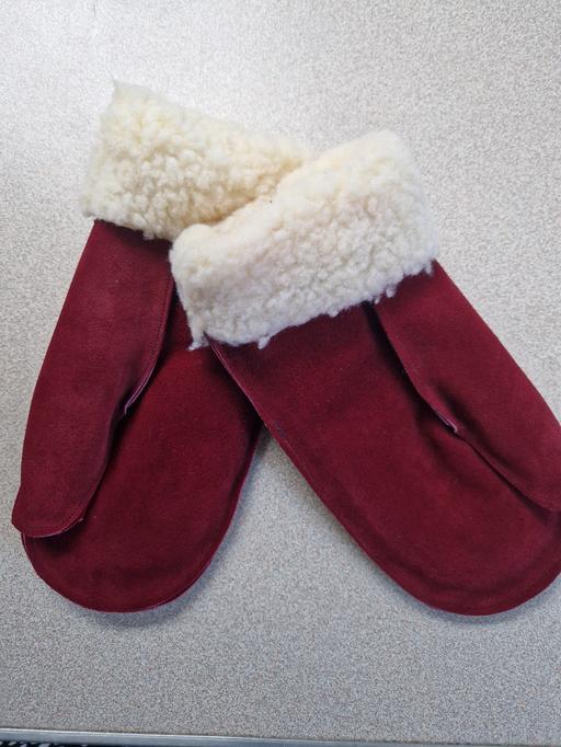  — brand new faux suede mittens