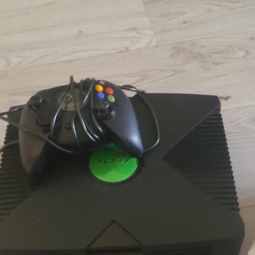  — Xbox original console with modded games pad w