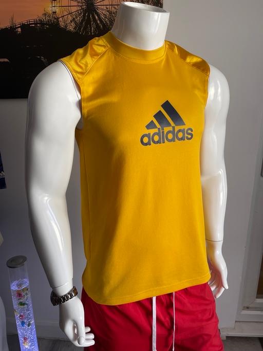  — Adidas Yellow Sleeveless Sports Top Size M