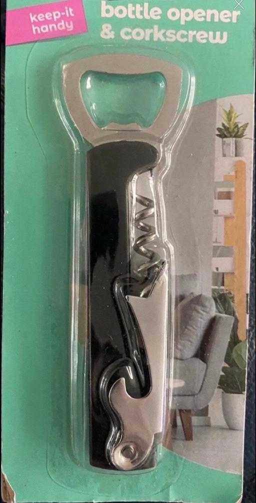  — Corkscrew and bottle opener