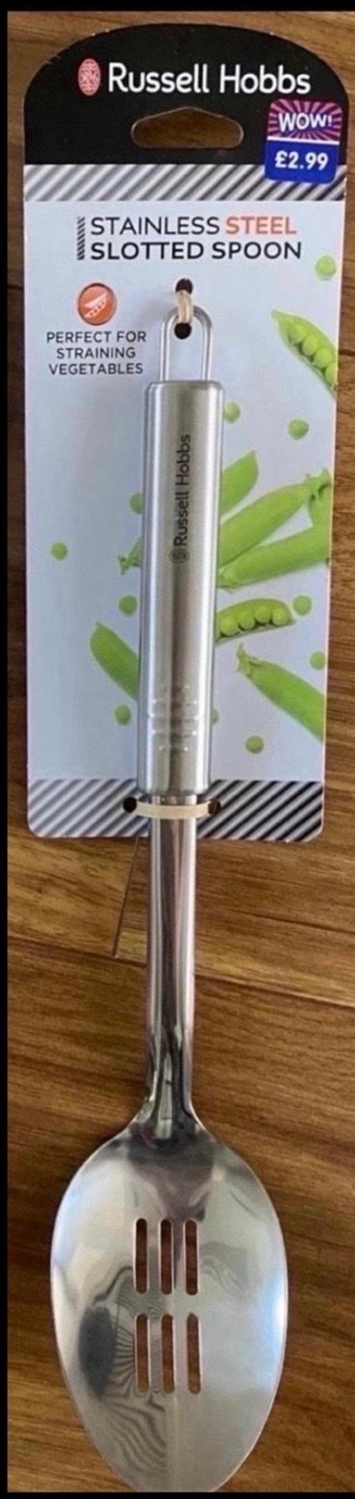  — Stainless steel slotted spoon