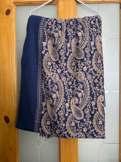  — Blue Embroidered Shawl