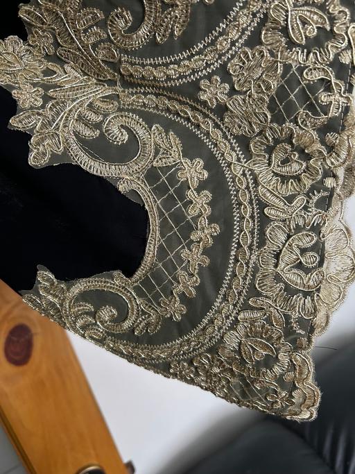  — Aaliya Collections Open Abaya with Gold Net