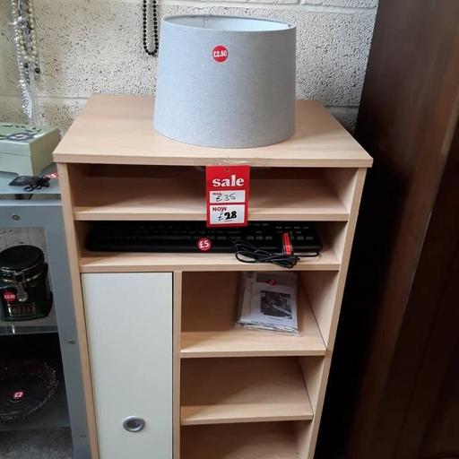  — Light wood-effect CD rack open shelf unit