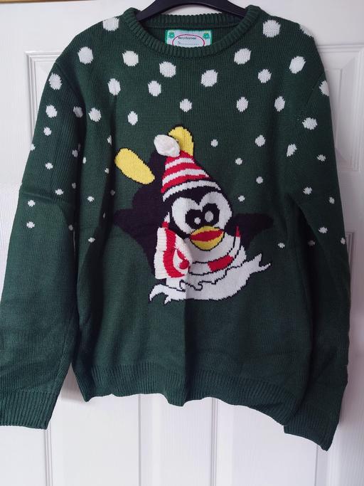  — Mens green Christmas jumper size L