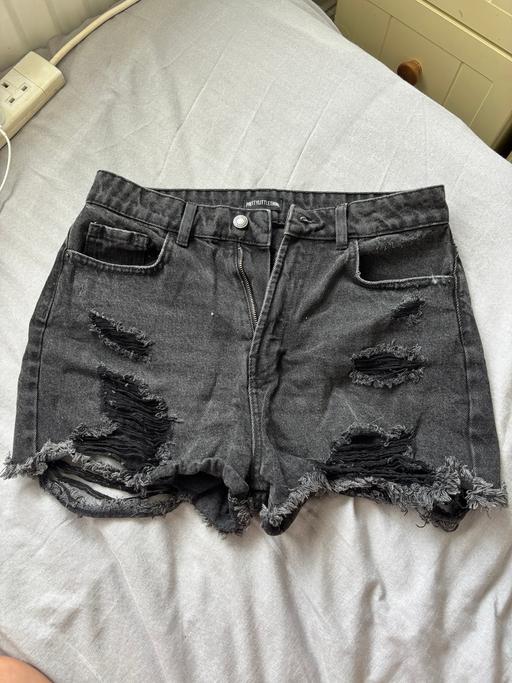  — Black Denim Shorts