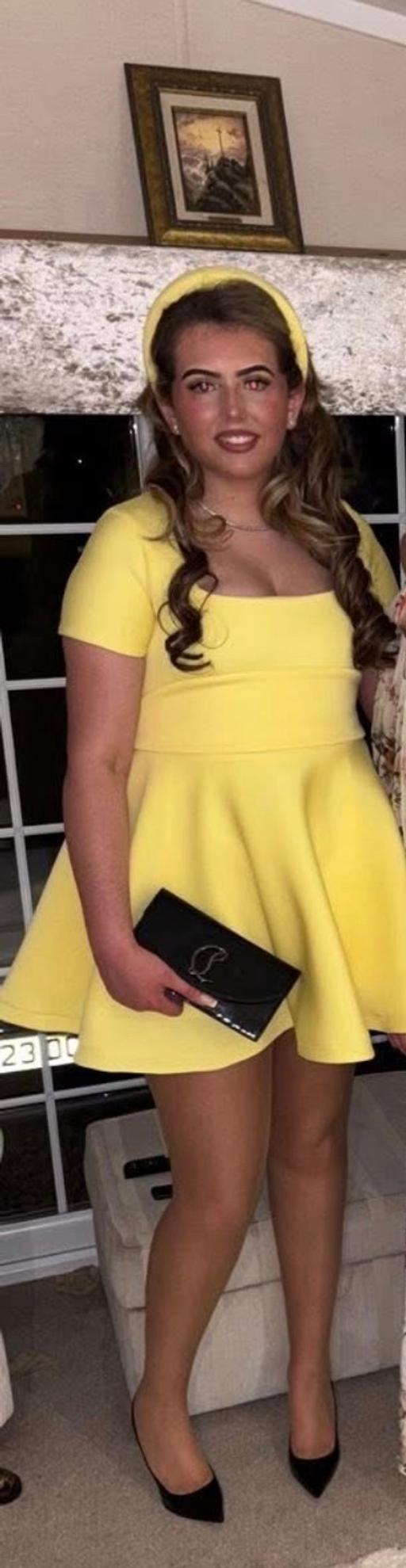  — GIAROSA yellow mini dress