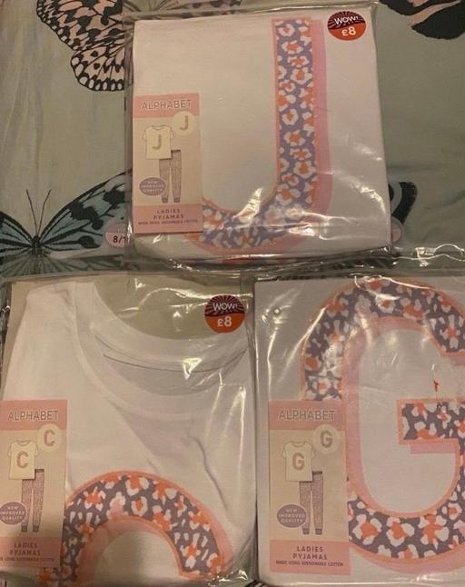  — Ladies initial letter pyjamas size 8-10