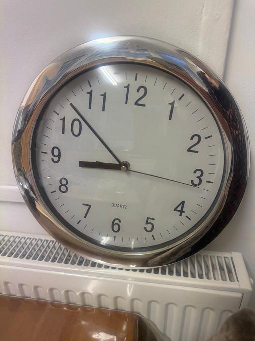  — Silver Wall Clock