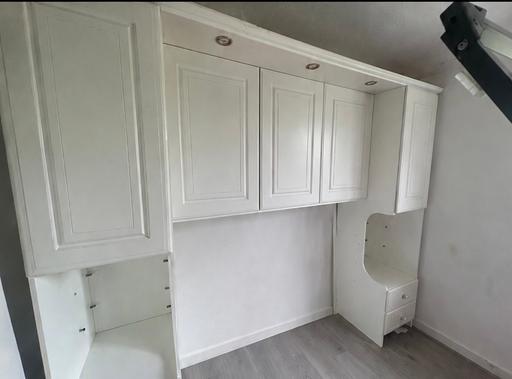  — Kingston white over bed unit wardrobe storage