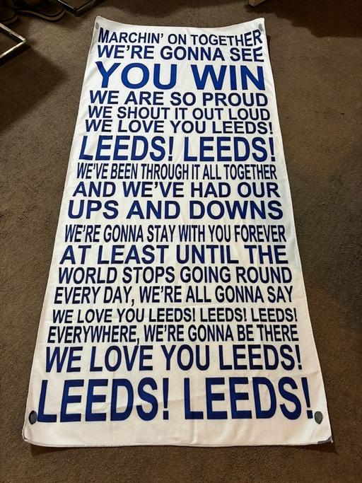  — We love you Leeds beach towel