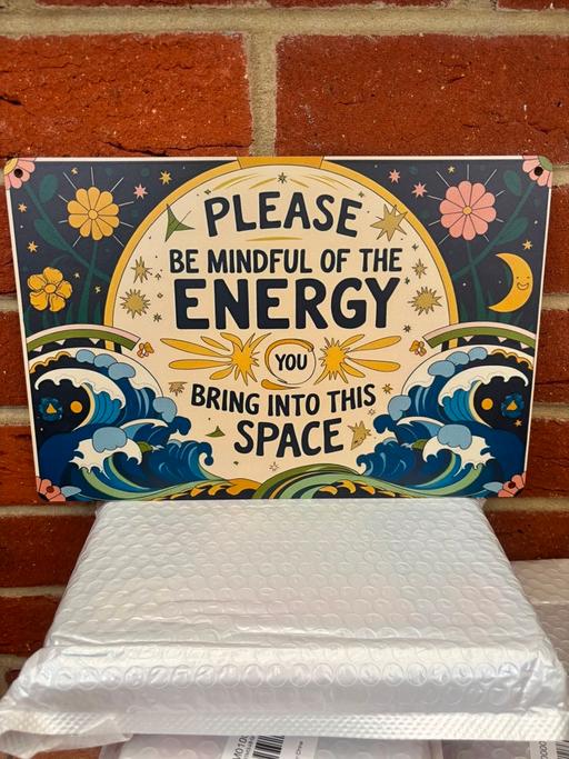 — Energy metal sign