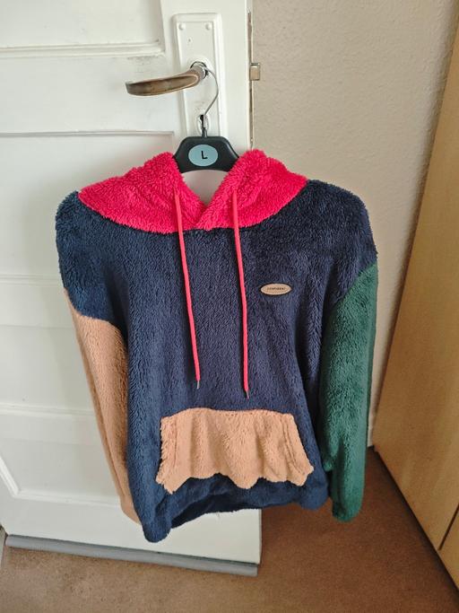  — Multicoloured Fleece style Hoodie UK size: L