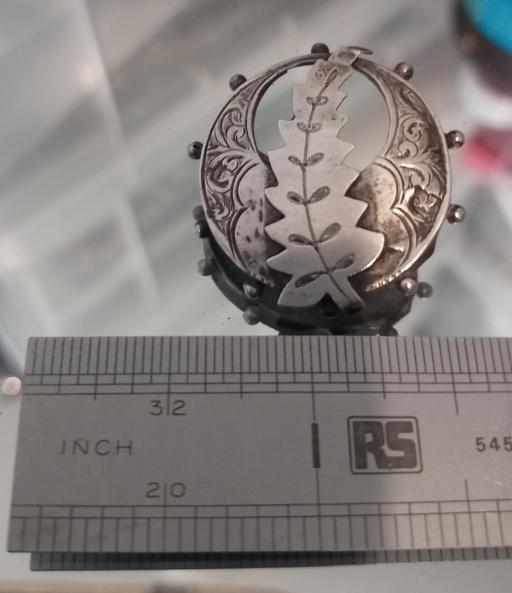  — Antique sterling silver Victorian brooch