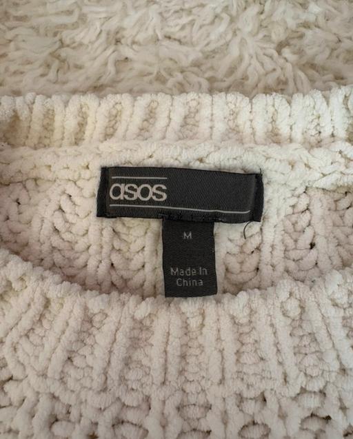  — White asos sweater knited