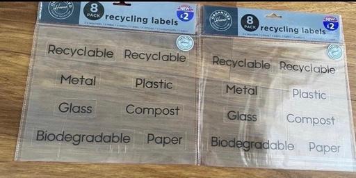  — Recycling labels