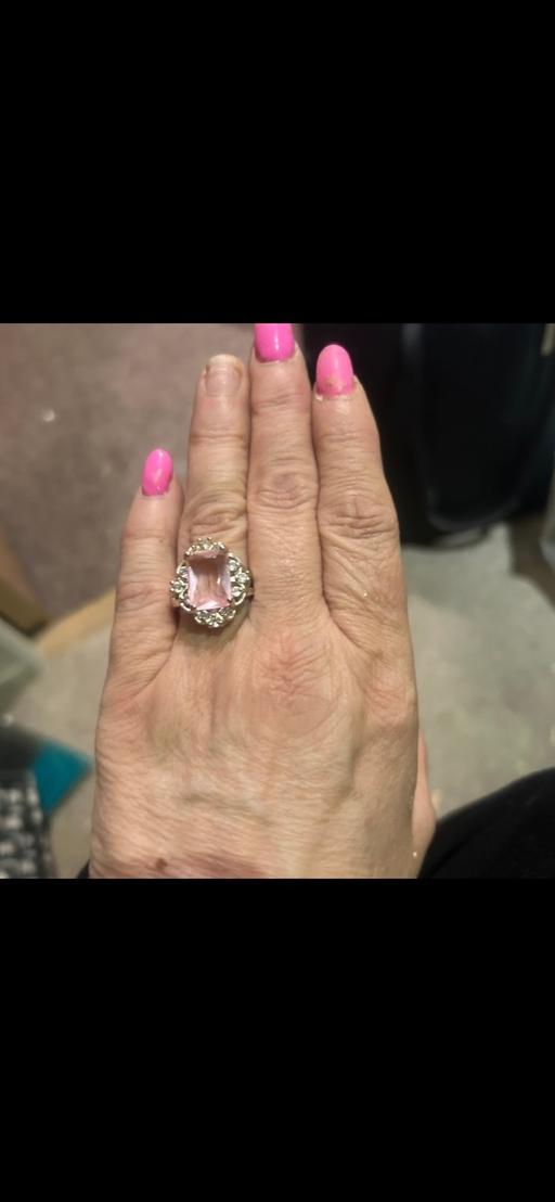  — Ring Silver and pink stoned ring brand new