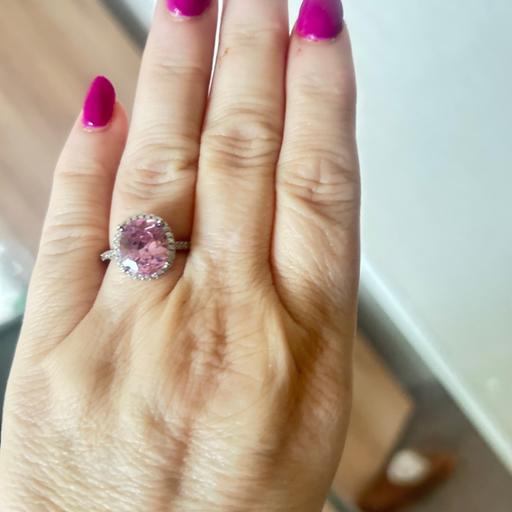  — Silver hallmarked pink brand new ring
