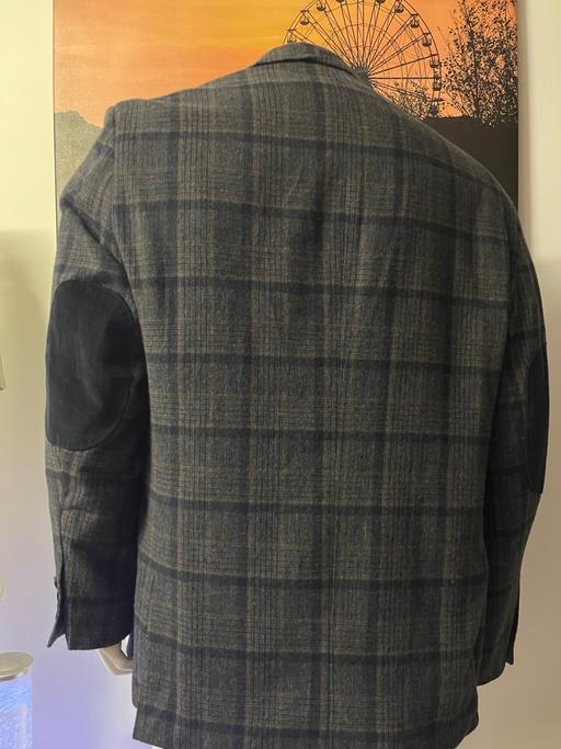  — Blu Martini Check Wool Blazer Jacket 50R