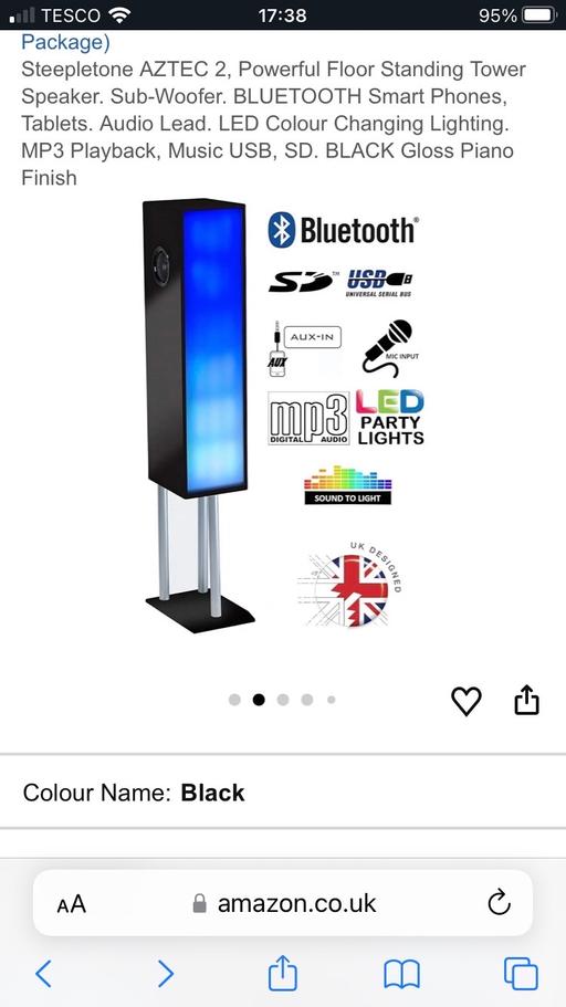 — Bluetooth music tower led lights speaker