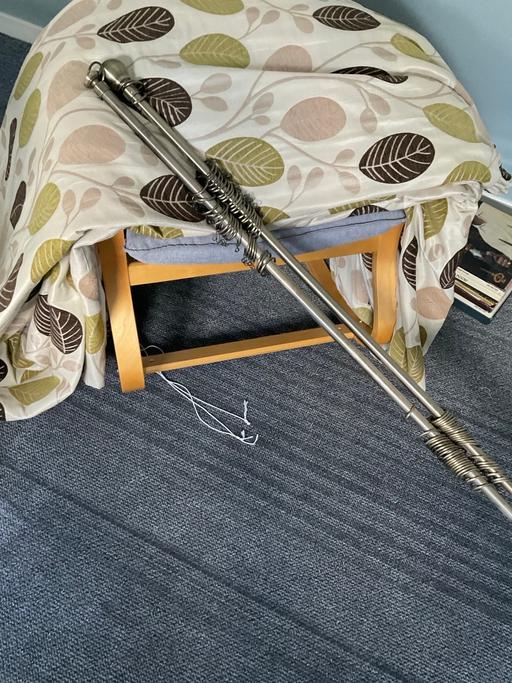  — Lounge curtains plus brass poles