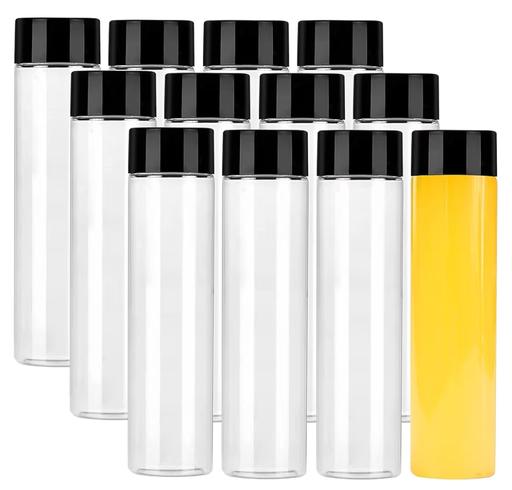  — 12pc black lid 400ml bottles