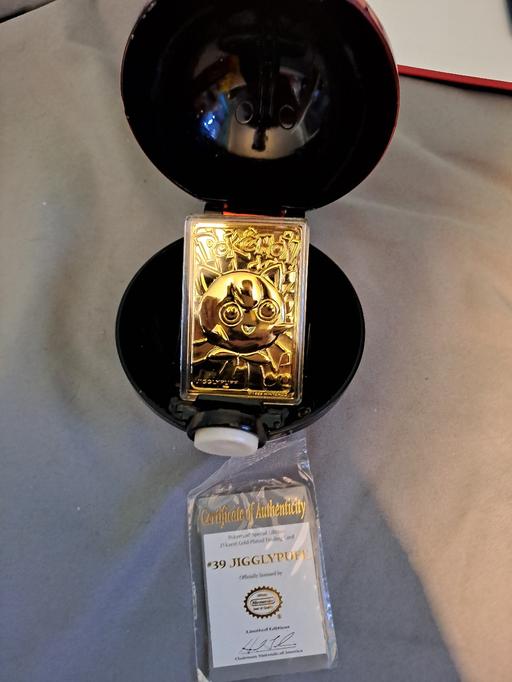  — jigglypuff Pokémon 23k gold plated trading ca