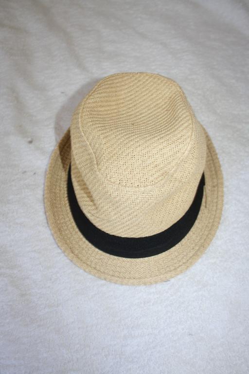  — cream trilby hat