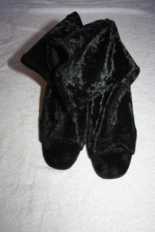  — Also peep toe velvet boots size 8
