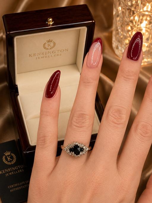  — 9ct Yellow Gold Sapphire Cluster Ring