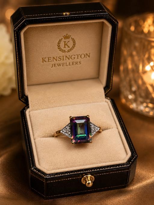  — Mystic Topaz and Diamond Accent Ring