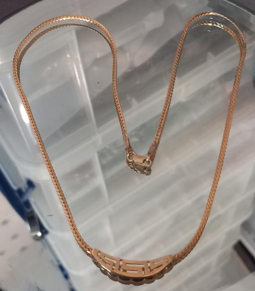  — alora 14ct gold greek key necklace