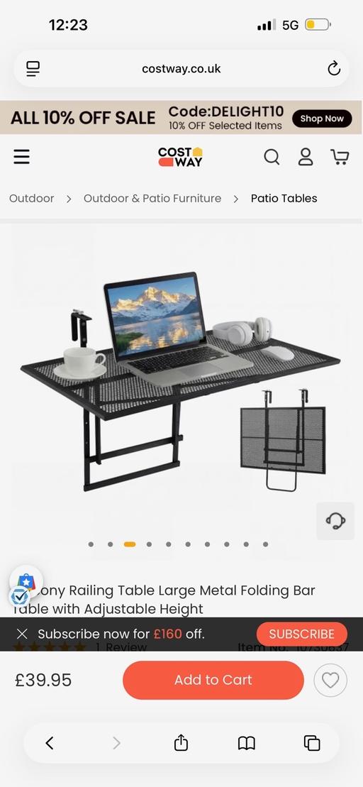  — Hanging desk