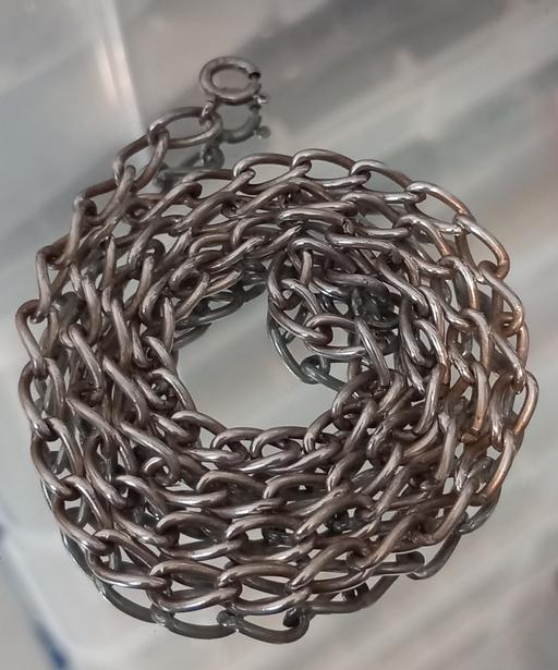  — Vintage large link sterling silver necklace