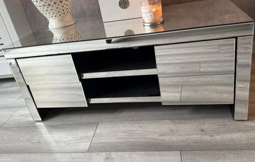  — Mirrored tv stand