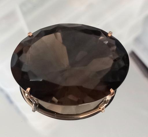  — Stunning huge smoky quartz brooch