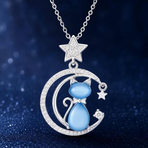  — Cat On The Moon Jewellery Necklace.