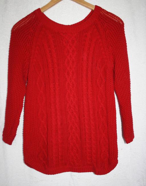  — Cynthia Rowley red cable knit jumper size S